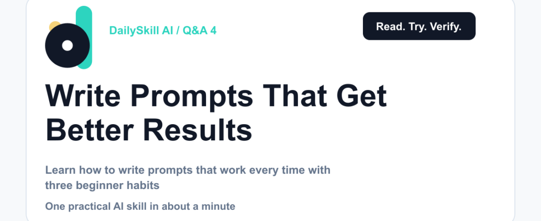 How Do I Write Prompts That Actually Get Good Results?
