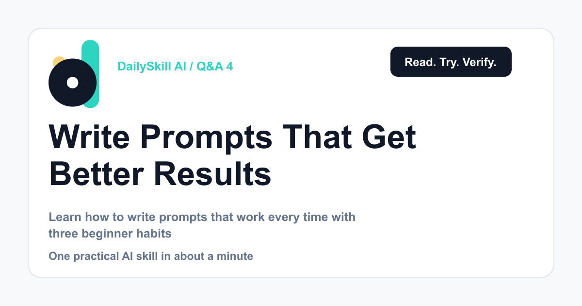 How Do I Write Prompts That Actually Get Good Results?