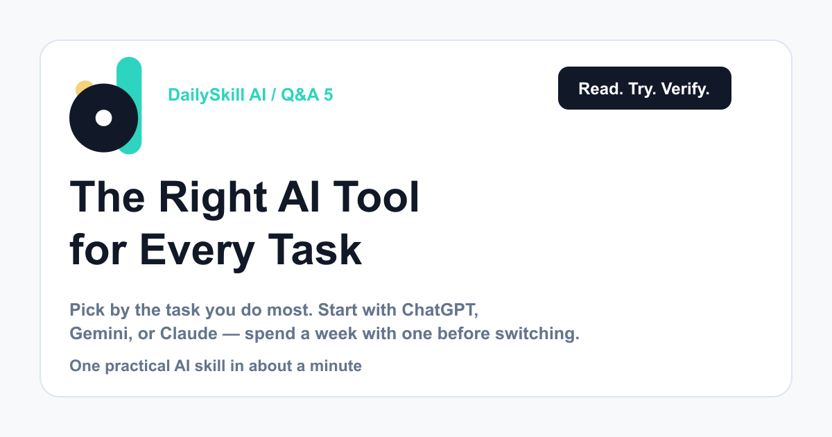 There Are So Many AI Tools — Which One Should I Actually Start With?