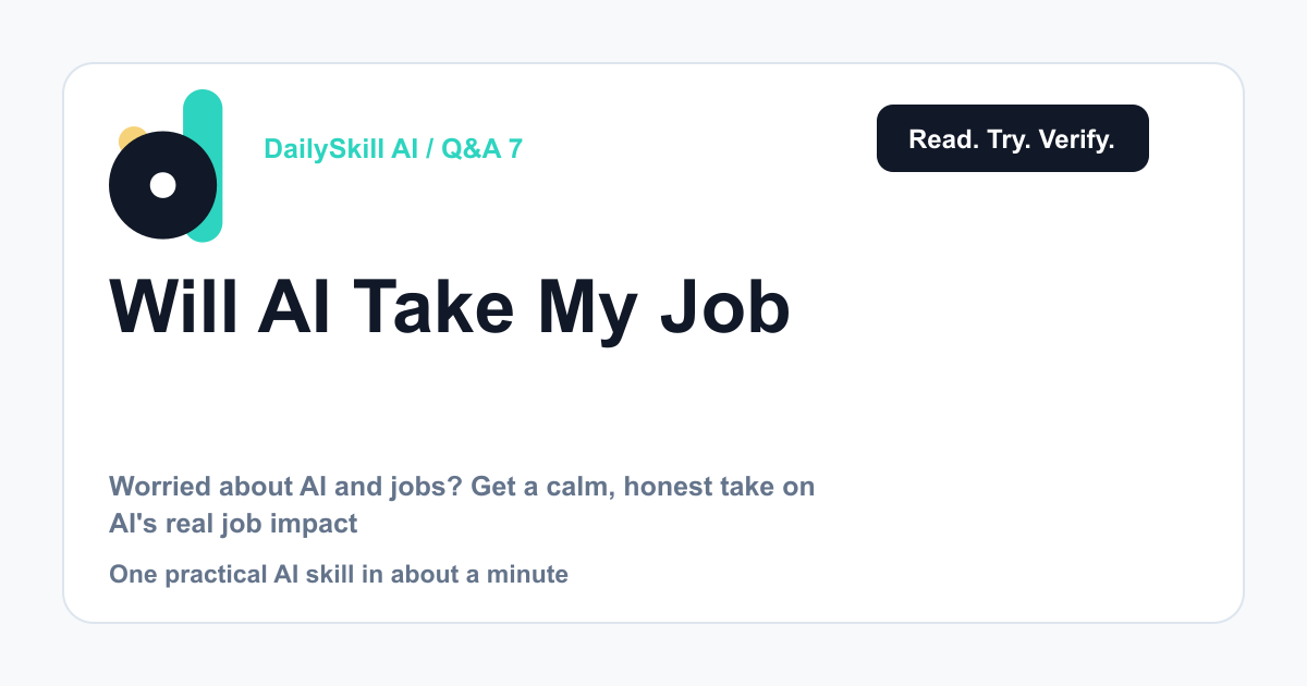 Will AI Take My Job — and What Should I Actually Do About It?