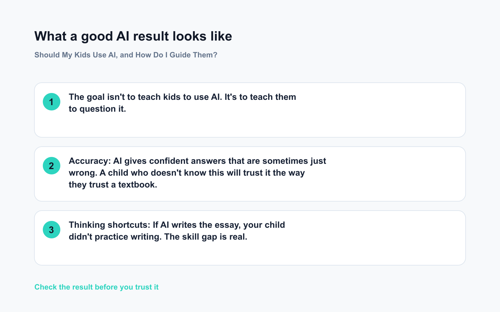Should My Kids Use AI, and How Do I Guide Them? - Expected AI result visual