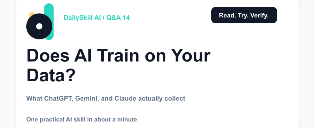 Is My Data Being Used to Train the AI? — dailyskill.ai AI tips for beginners