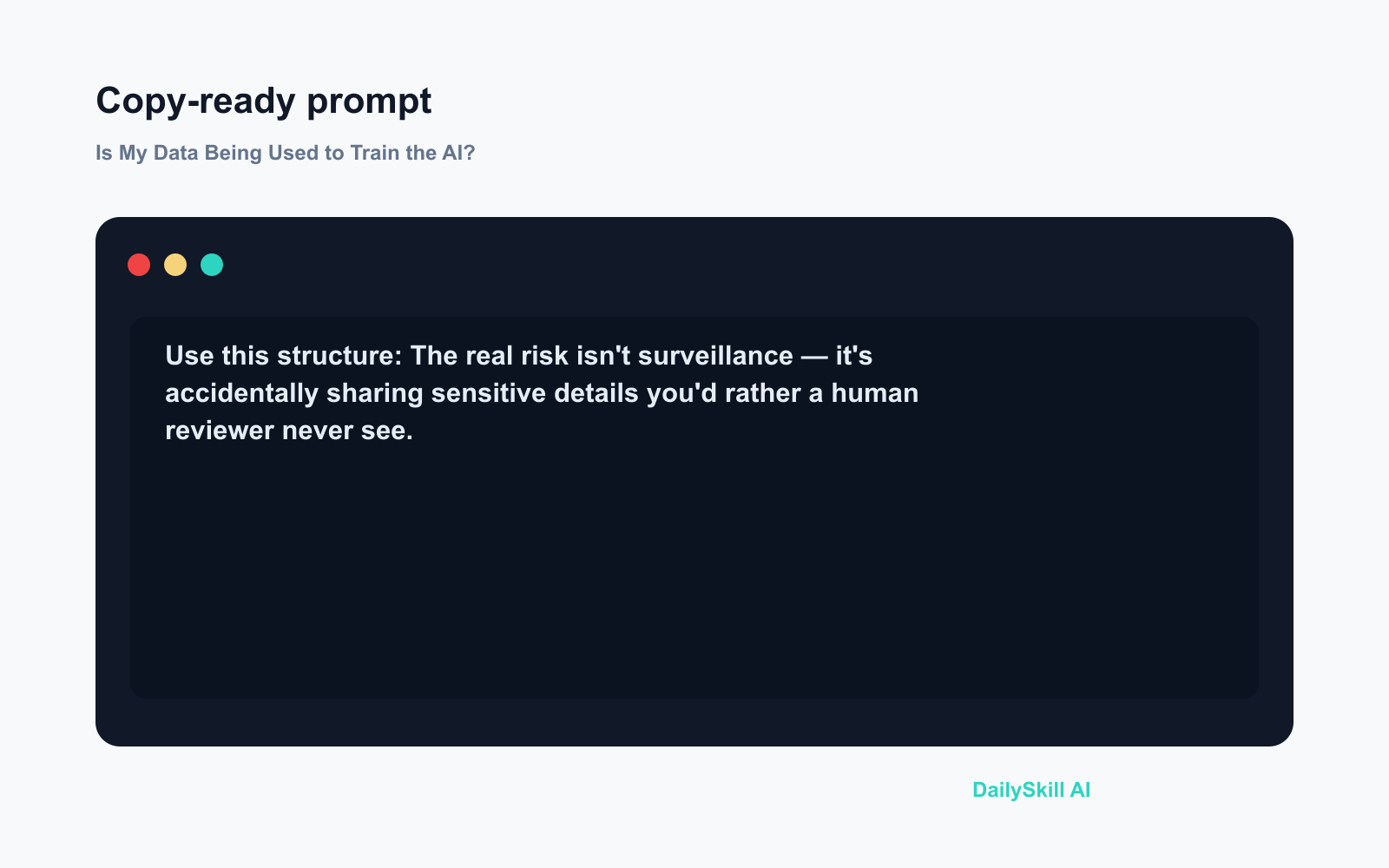 Is My Data Being Used to Train the AI? - Prompt input visual