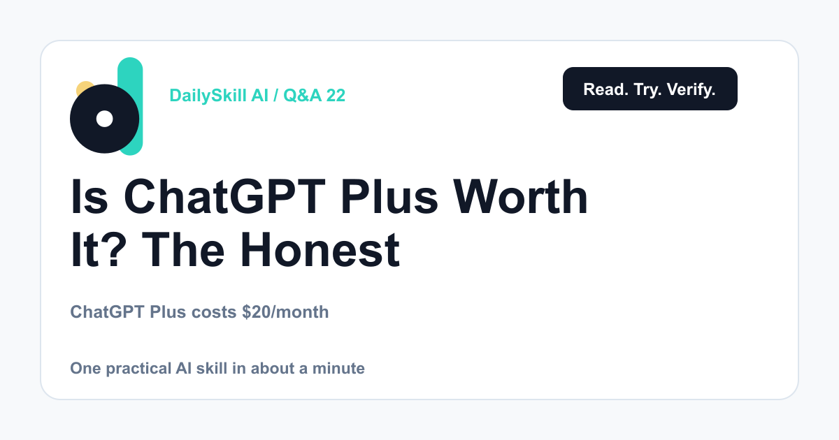 Is ChatGPT Plus Worth It? An Honest Answer for Normal People (2026)