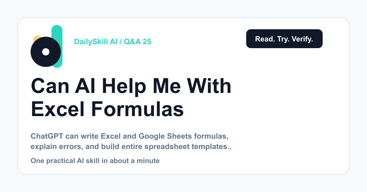 Can AI Help Me With Excel Formulas and Spreadsheets? (Yes, Here’s How)