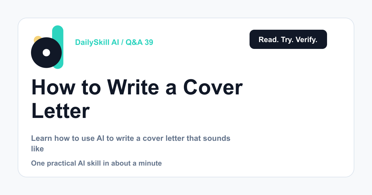 How to Write a Cover Letter With AI (That Actually Gets Read)