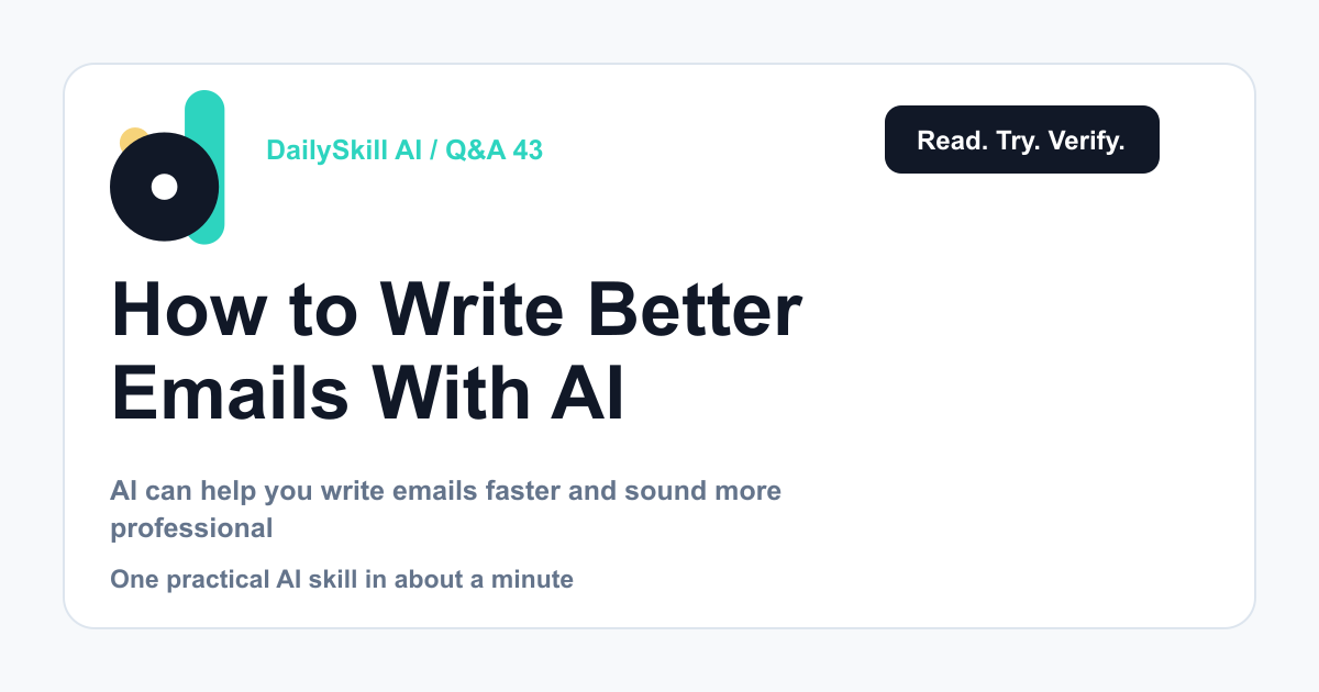 How to Write Better Emails With AI (Faster, Clearer, More Professional)