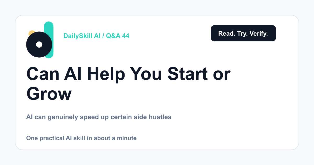 Can AI Help You Start or Grow a Side Hustle? (Realistic Guide for 2026)