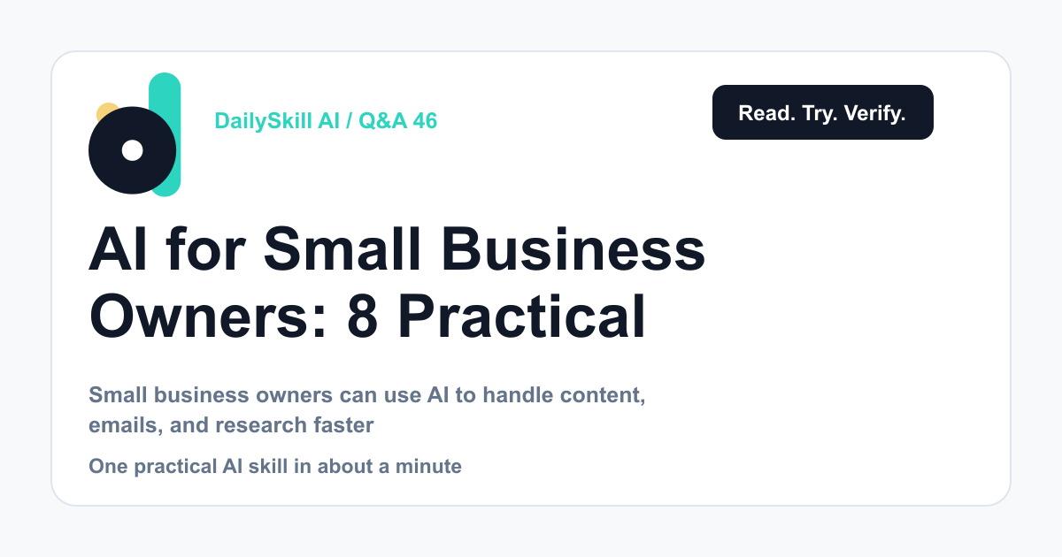 AI for Small Business Owners: 8 Practical Ways to Save Time in 2026