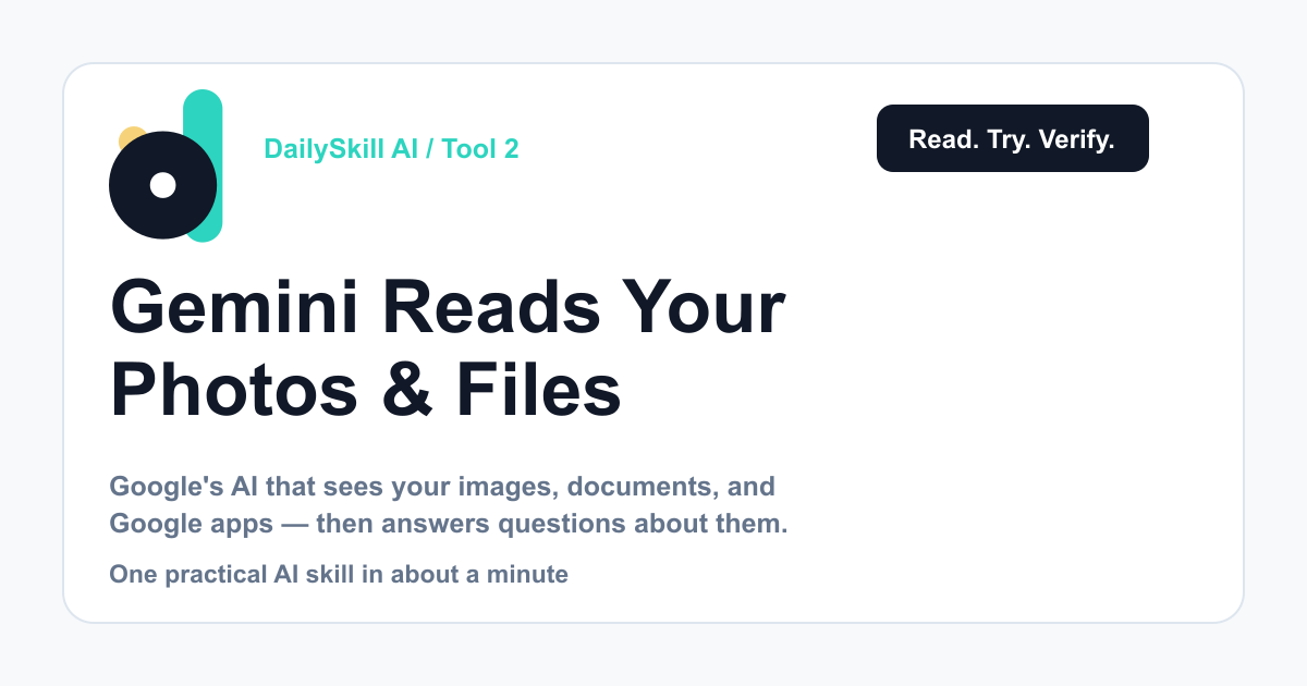 Google Gemini — Let AI Read Your Photos, Files, and Google Apps