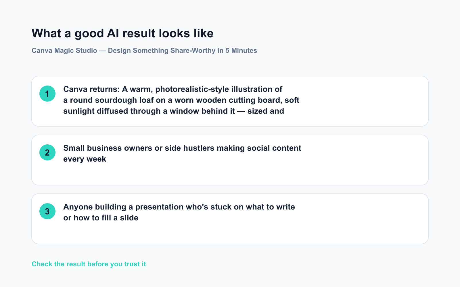 Canva Magic Studio — Design Something Share-Worthy in 5 Minutes - Expected AI result visual