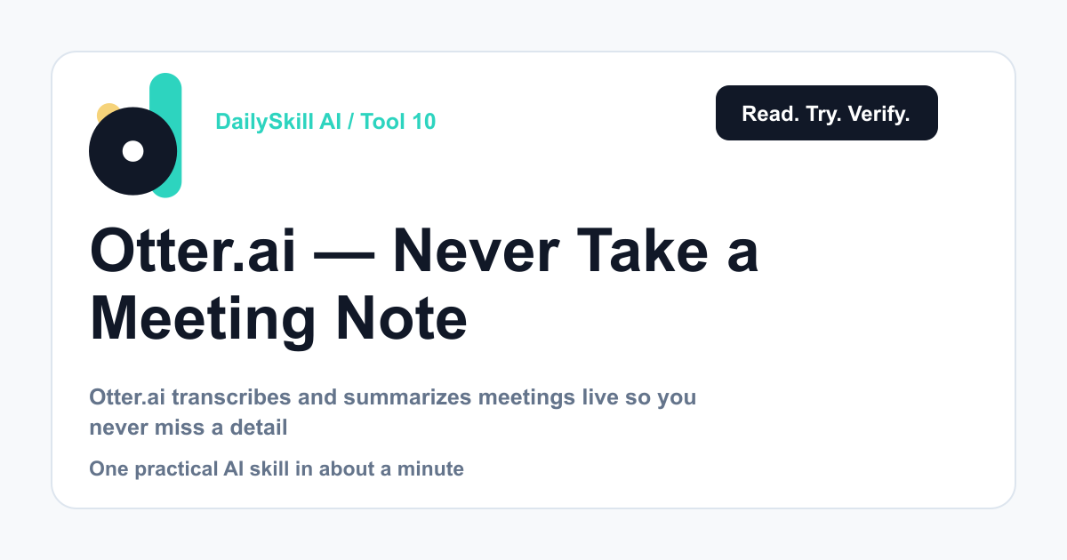 Otter.ai — Never Take a Meeting Note by Hand Again