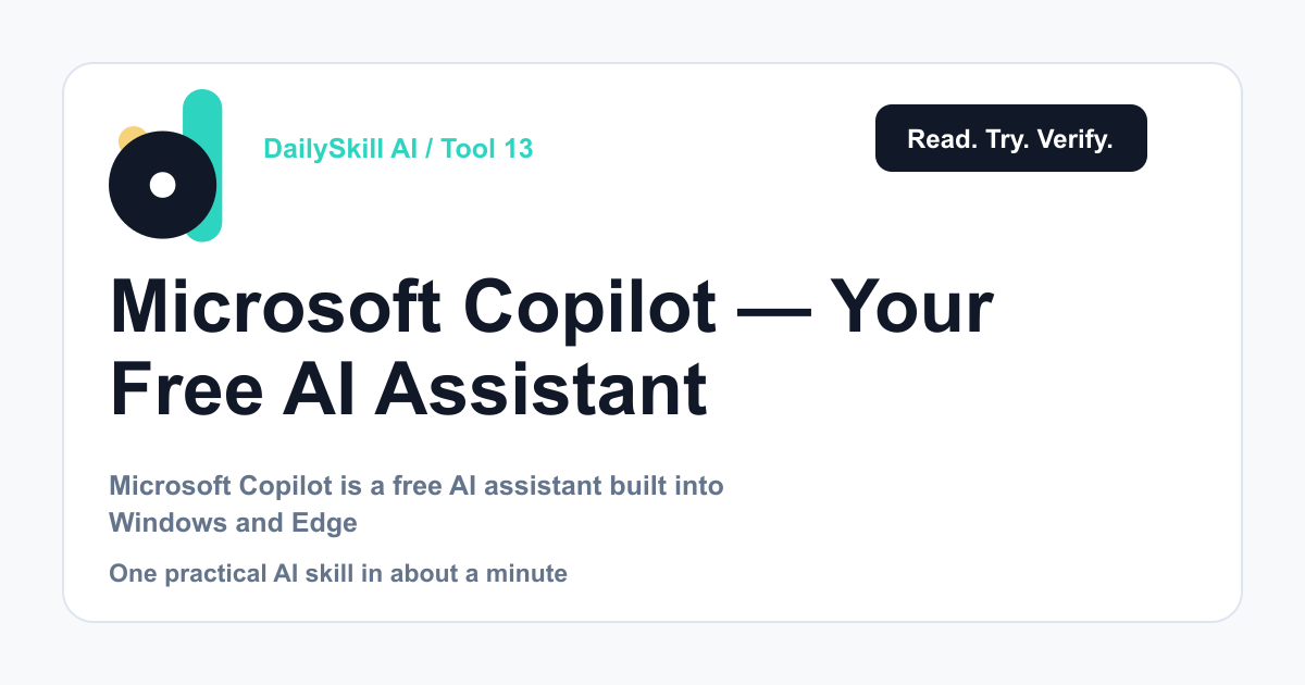 Microsoft Copilot — Your Free AI Assistant Already on Your Windows PC