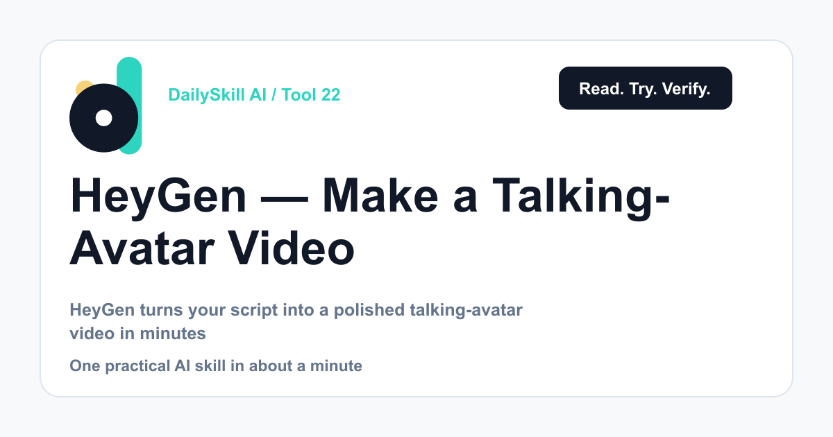 HeyGen — Make a Talking-Avatar Video From a Script Alone