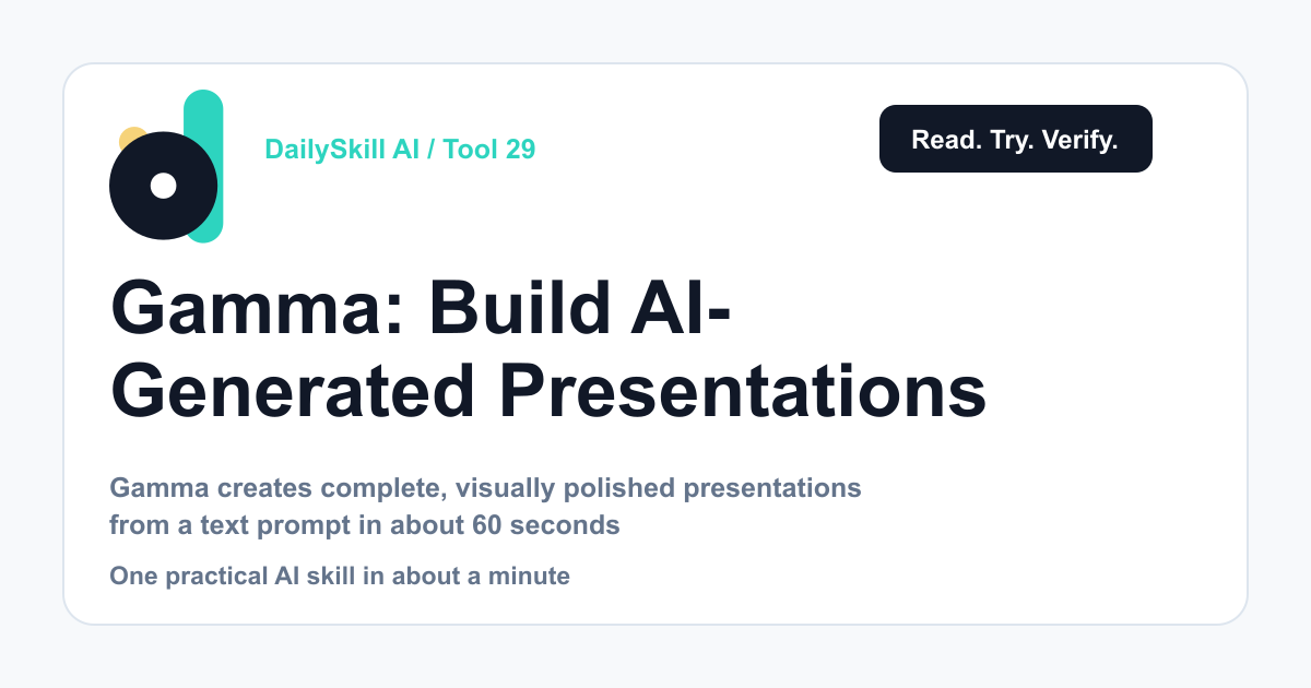 Gamma: Build AI-Generated Presentations in Minutes (No Design Skills Needed)