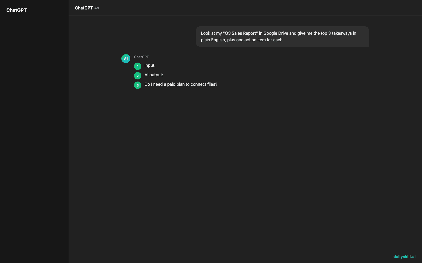 Stop Copy-Pasting Files Into AI β Connect Them in One Click - Expected AI result visual