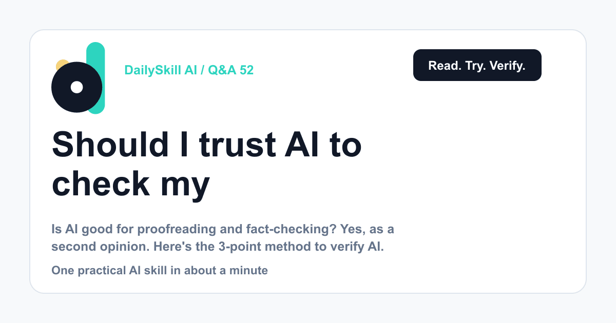 Should I trust AI to check my homework or work?