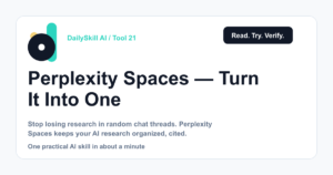 Perplexity Spaces — Turn Scattered Research Into One Clean, Sourced Page