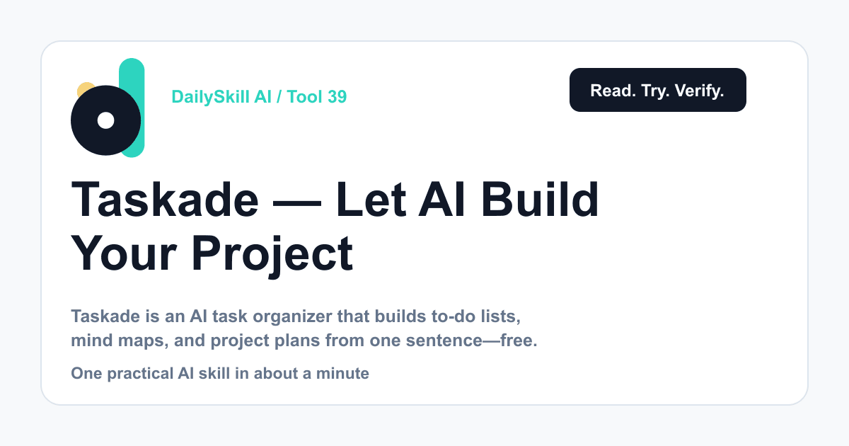 Taskade — Let AI Build Your Project Plan While You Just Describe It