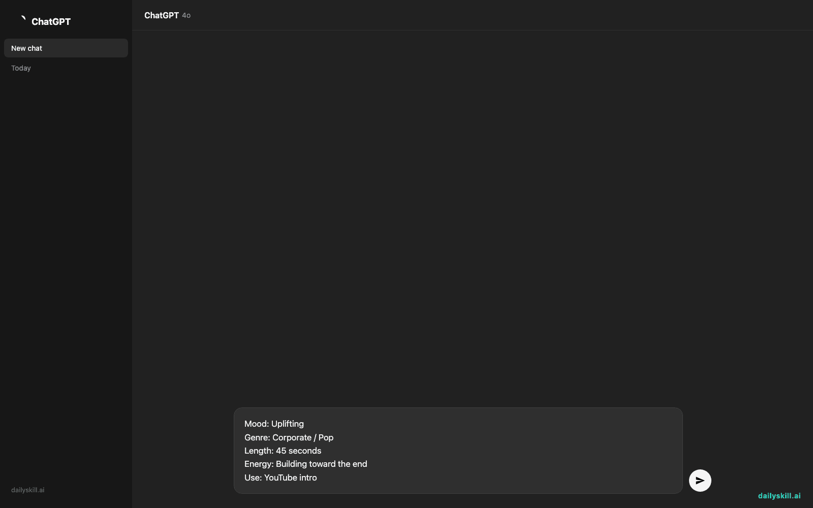 Soundraw — Generate Royalty-Free Music Without the Copyright Headache - Prompt input visual
