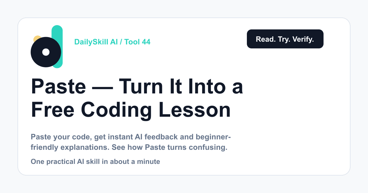 Paste — Turn Any Code Snippet Into a Free Coding Lesson