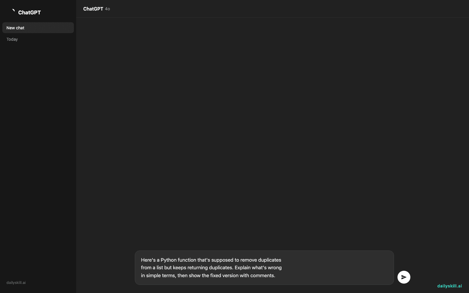 Paste — Turn Any Code Snippet Into a Free Coding Lesson - Prompt input visual