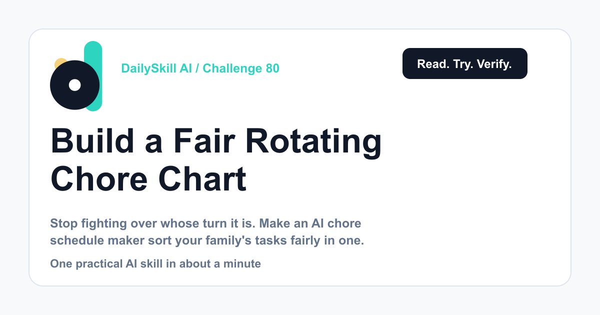 Build a Fair Rotating Chore Chart Your Whole Family Will Actually Follow