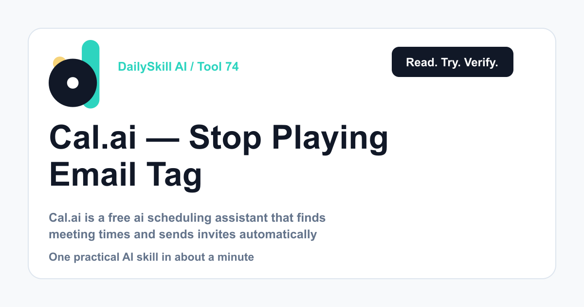 Cal.ai — Stop Playing Email Tag to Book a Meeting