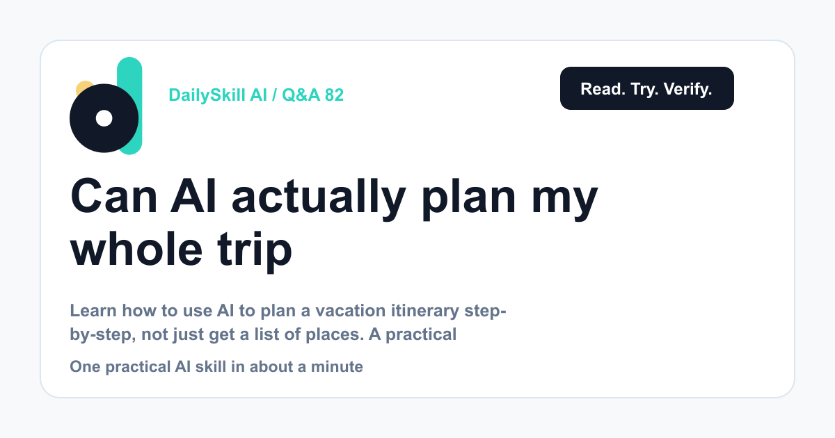 Can AI actually plan my whole trip, or just give me a list of places?