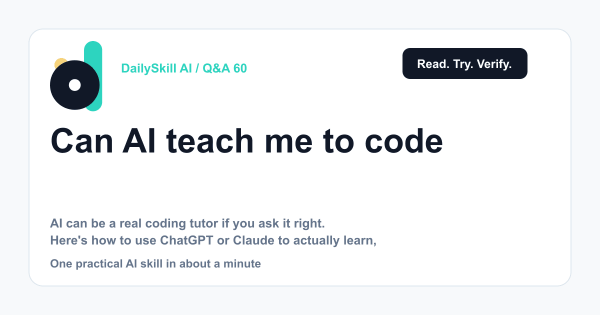Can AI teach me to code, or will it just write the code for me?