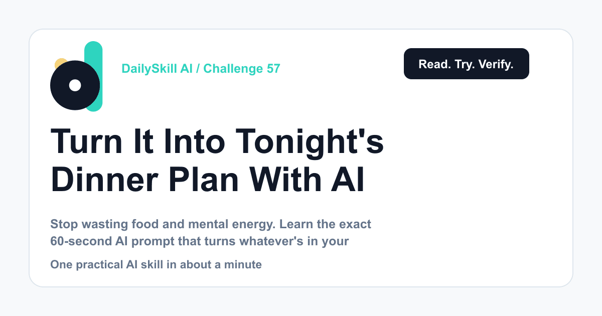 Turn Random Fridge Leftovers Into Tonight’s Dinner Plan With AI