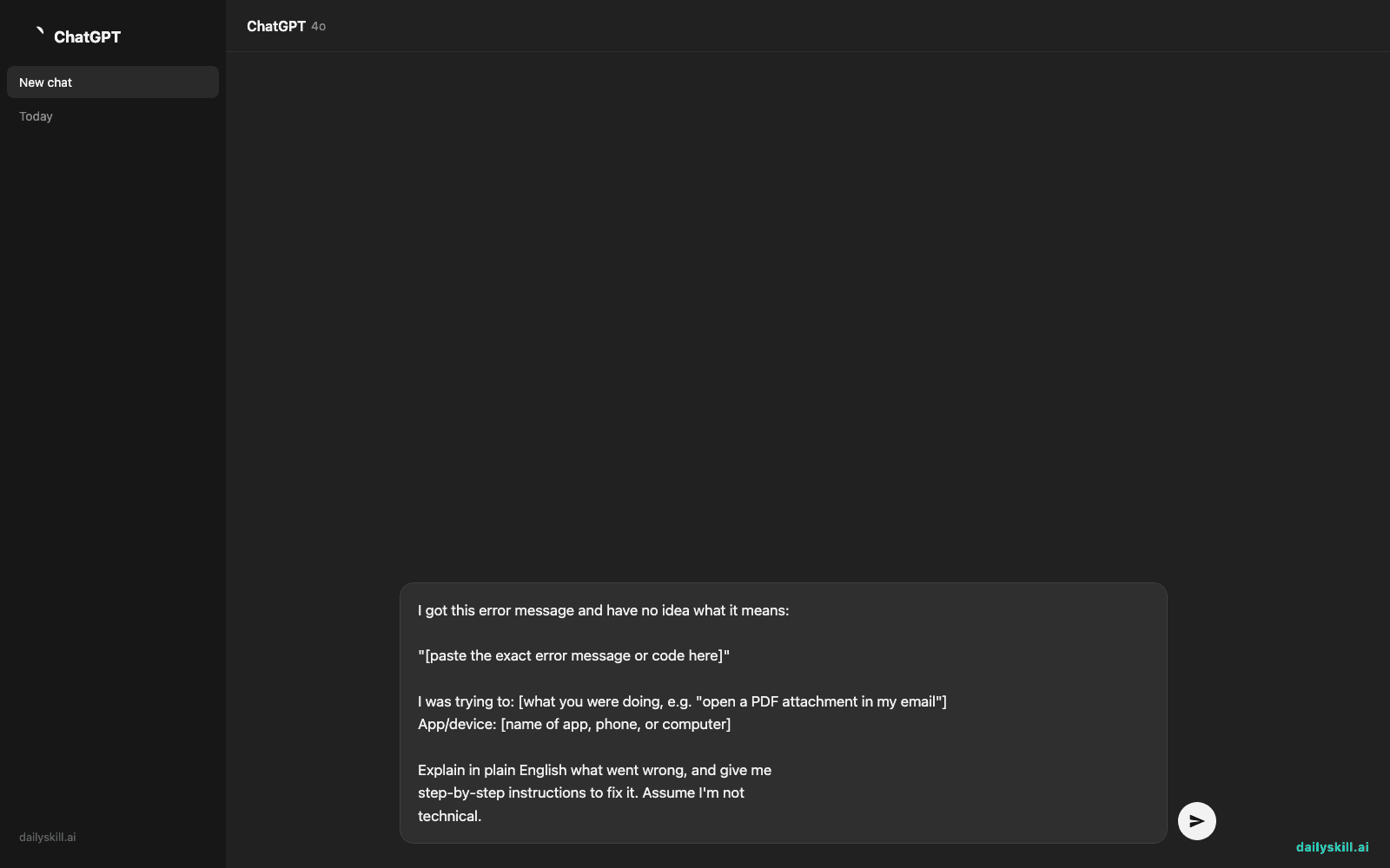 Decode That Confusing Error Message in 60 Seconds — Prompt input visual
