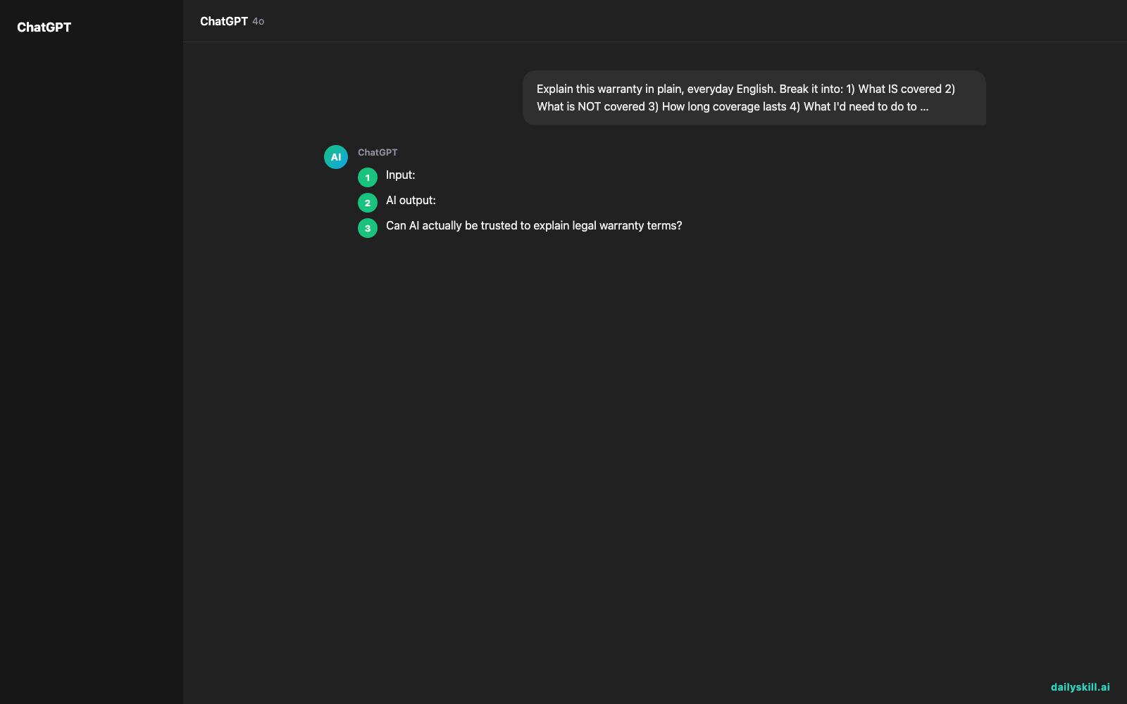 Finally Understand What Your Warranty Actually Covers — Expected AI result visual