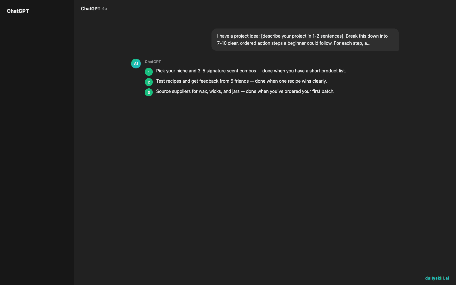 Turn "I Should Really Do This Someday" Into a Real Action Plan — Expected AI result visual