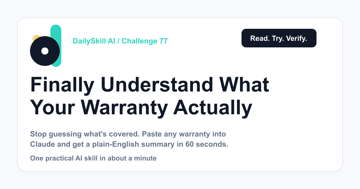 Finally Understand What Your Warranty Actually Covers
