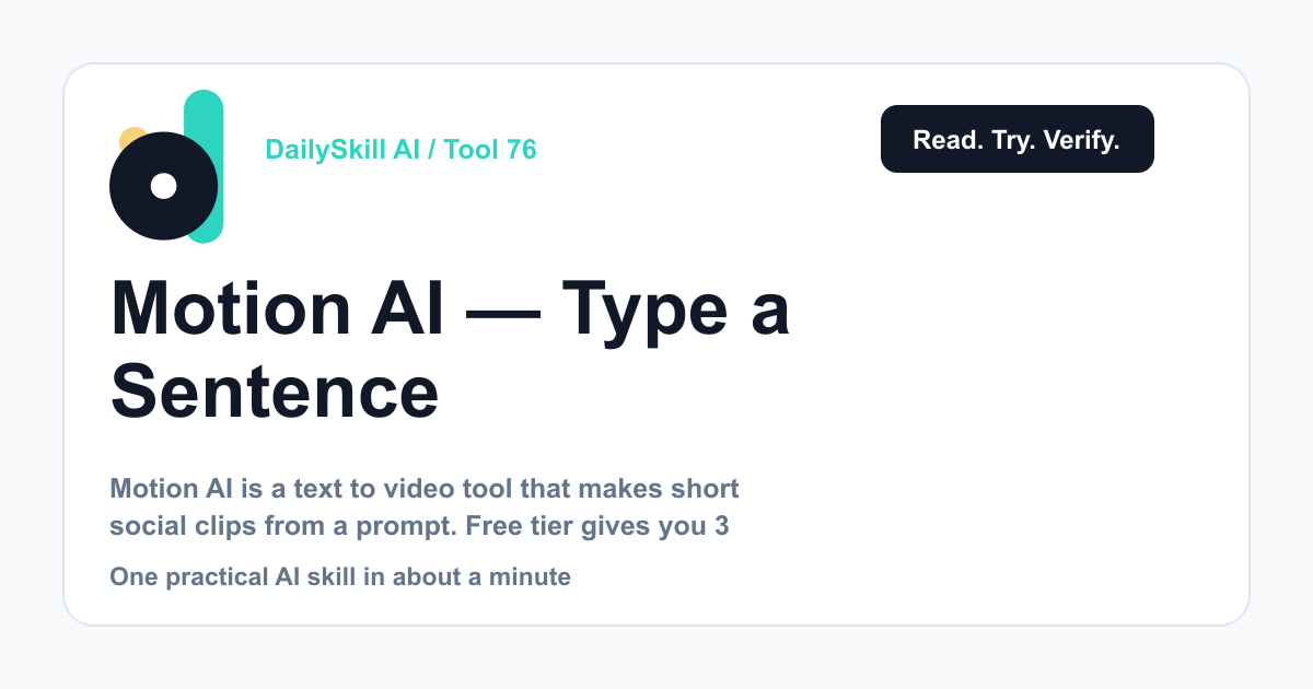 Motion AI — Type a Sentence, Get a Video Back