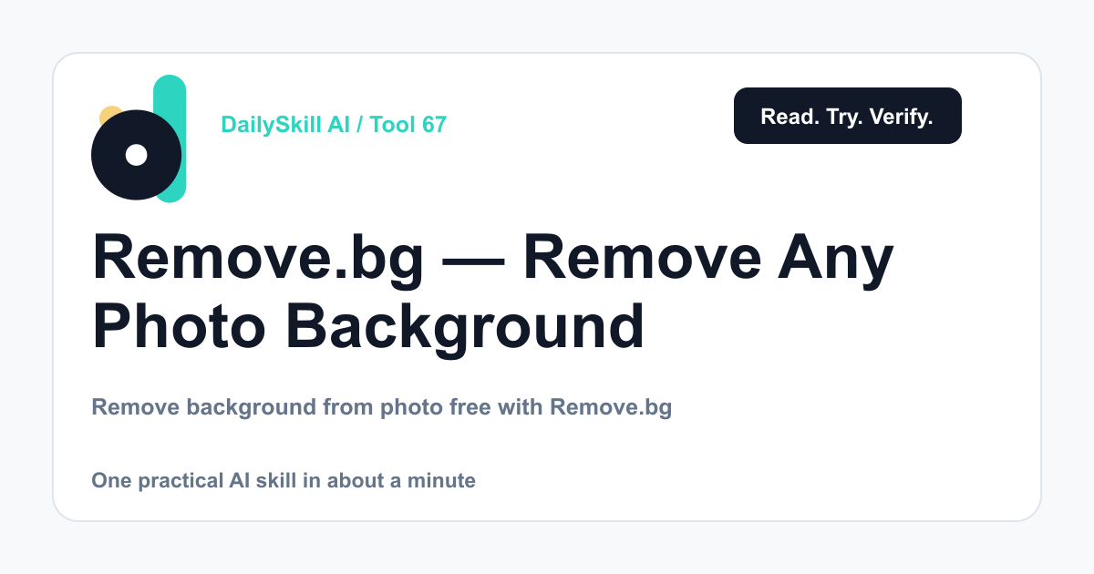 Remove.bg — Remove Any Photo Background in One Click, No Design Skills