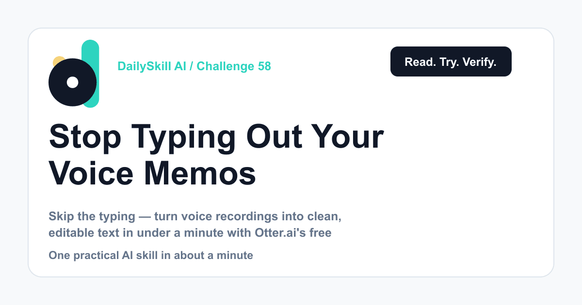 Stop Typing Out Your Voice Memos — Let AI Do It Instead