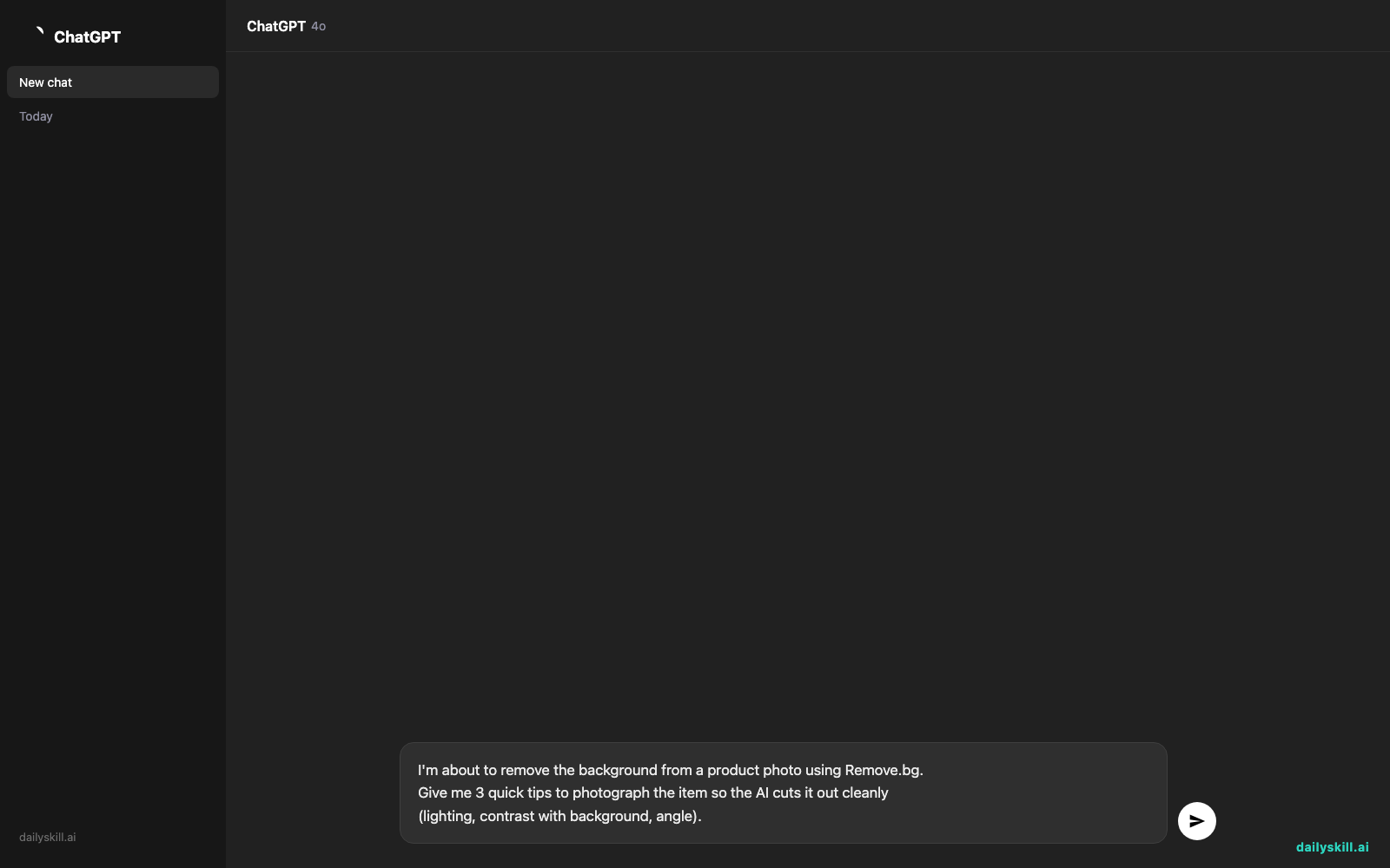 Remove.bg — Remove Any Photo Background in One Click, No Design Skills — Prompt input visual