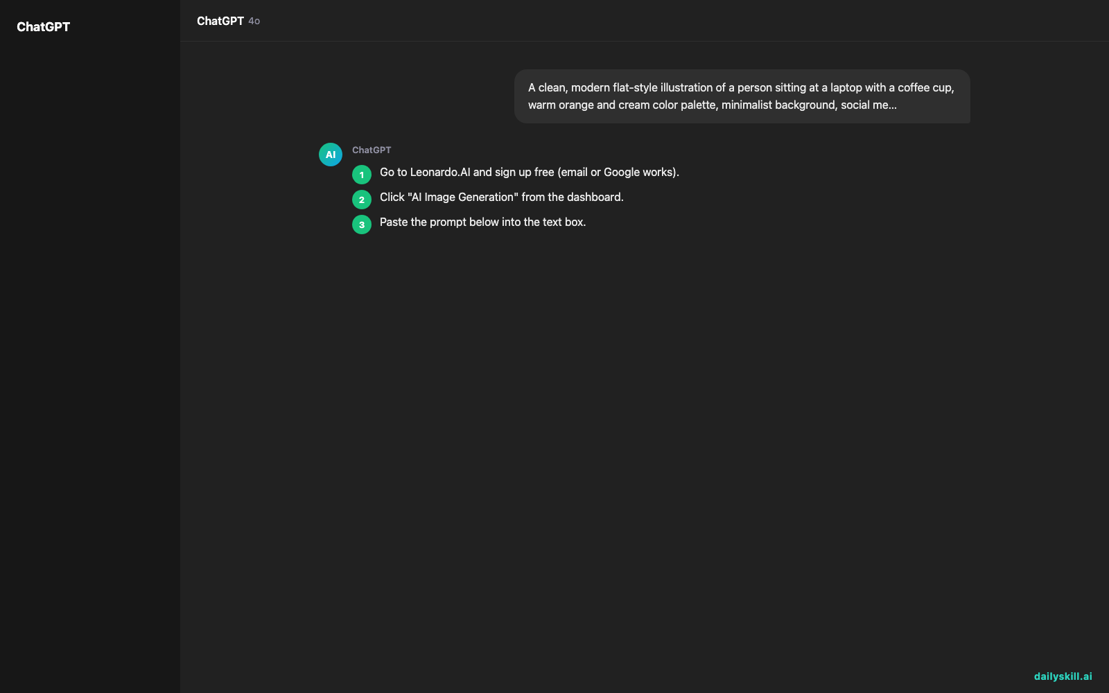 Leonardo.AI — Turn a Sentence Into a Social Media Graphic — Expected AI result visual