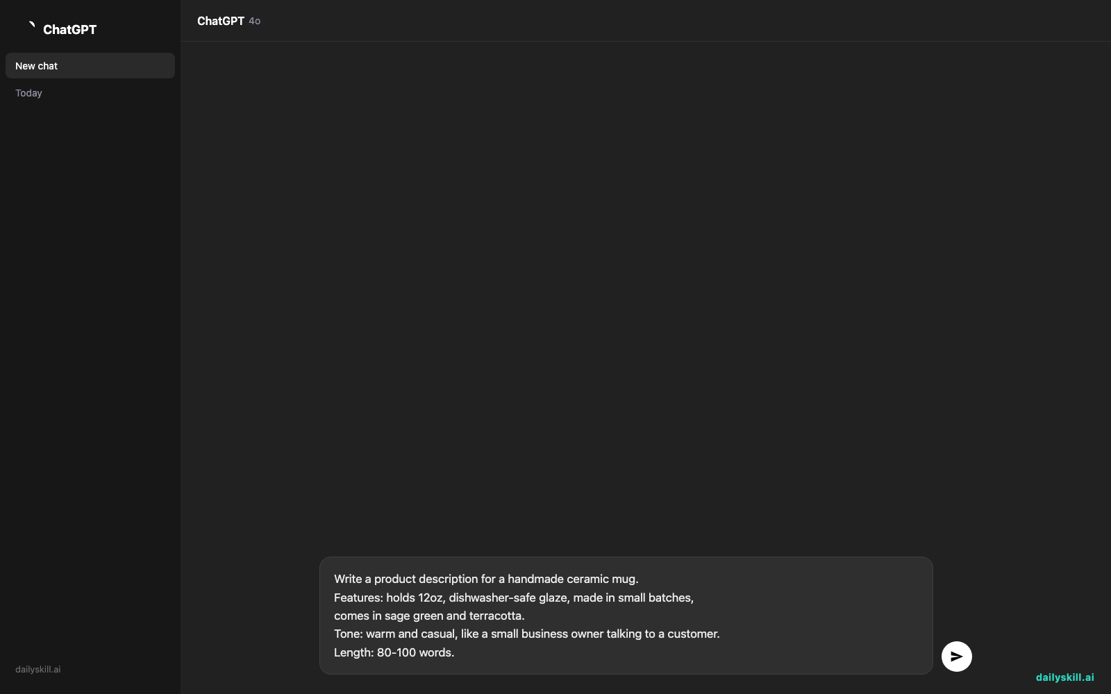 Copysmith — Turn One Product Into a Ready-to-Post Listing in Minutes — Prompt input visual