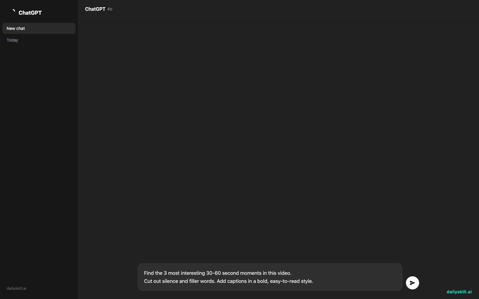 Supercreator — Turn One Boring Recording Into Short, Watchable Clips — Prompt input visual