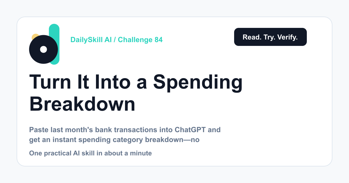 Turn Your Bank Statement Into a Spending Breakdown in 60 Seconds
