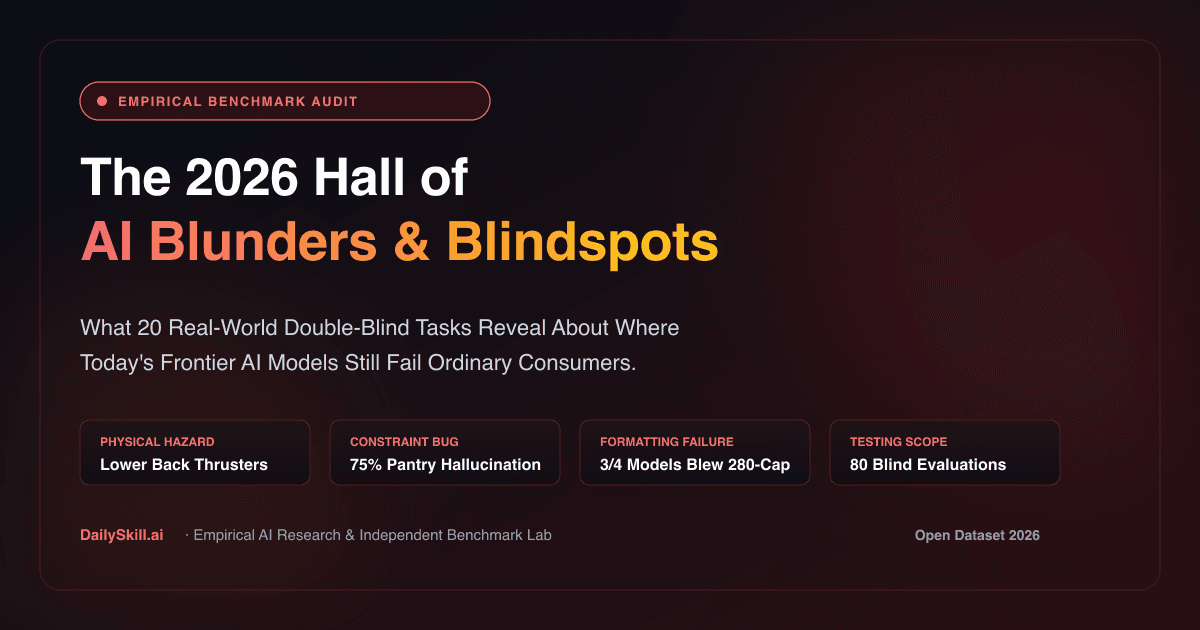The 2026 Hall of AI Blunders: What 20 Real-World Tasks Reveal About Dangerous Model Blindspots
