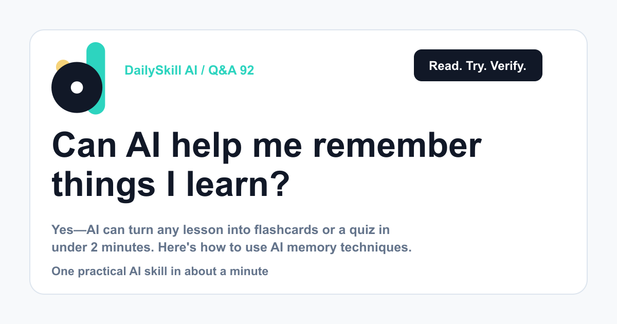 Can AI help me remember things I learn?