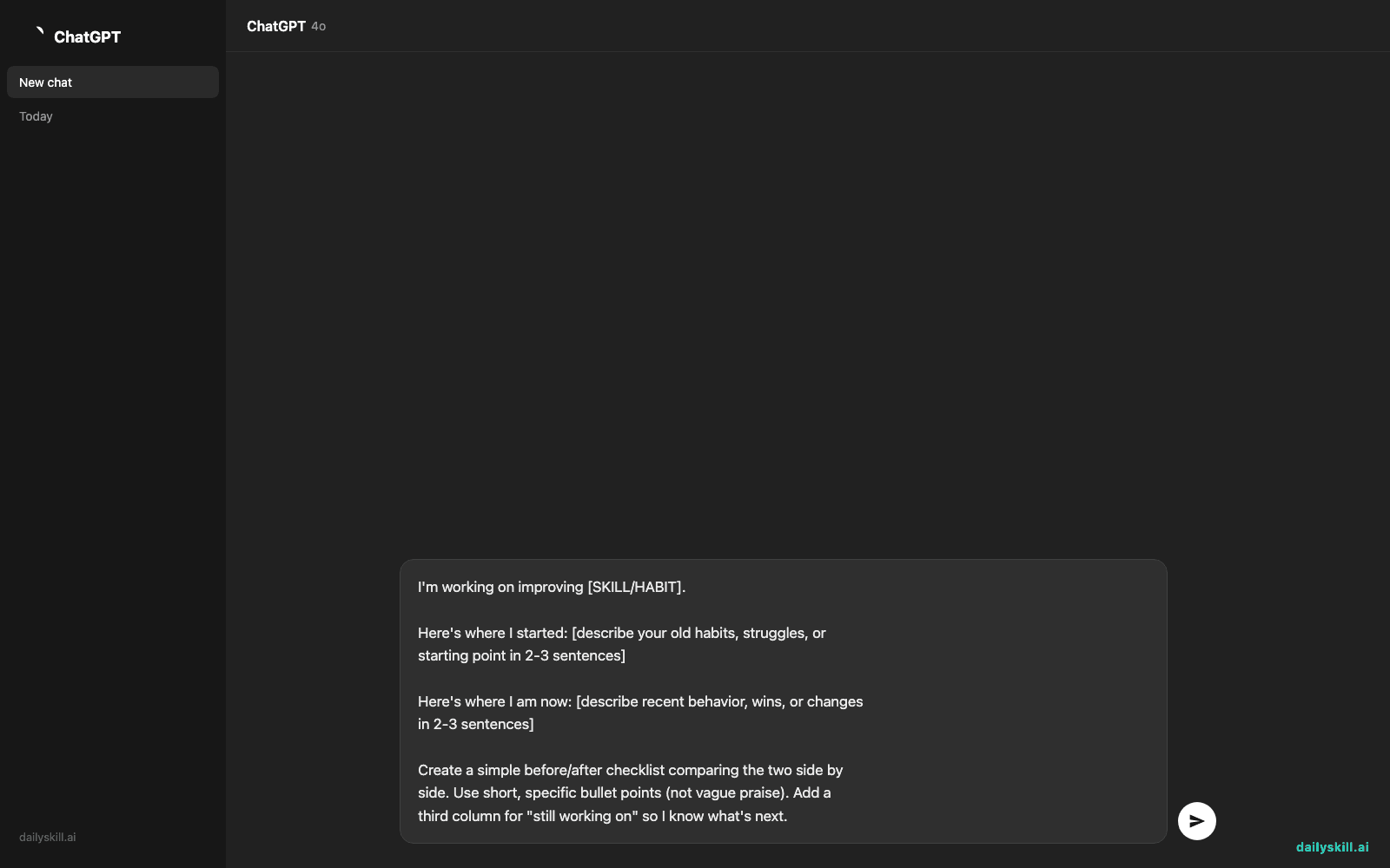 Stop Guessing If You're Improving — See It in Black and White — Prompt input visual
