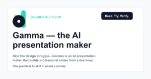 Gamma — the AI presentation maker that builds your slides for you