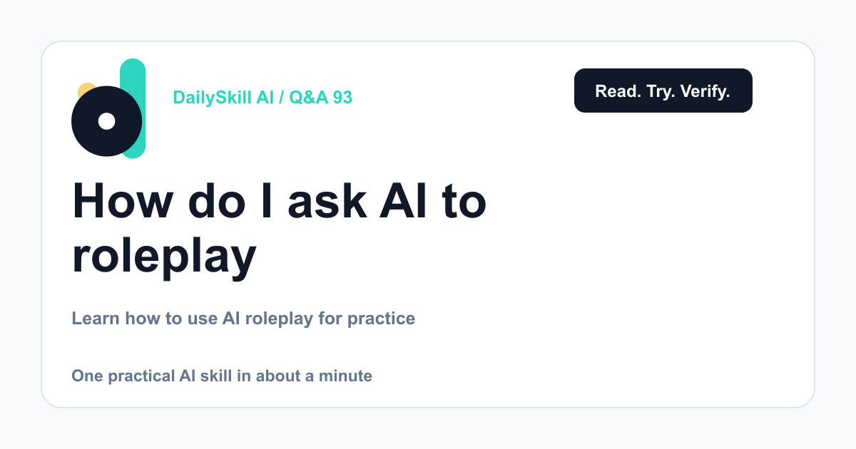 How do I ask AI to roleplay or simulate a scenario?