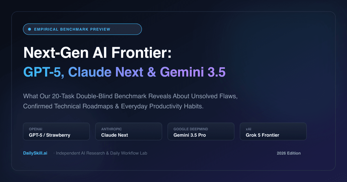 Next-Gen AI Frontier: What Our 2026 Benchmark Reveals About GPT-5, Claude Next & Gemini 3.5