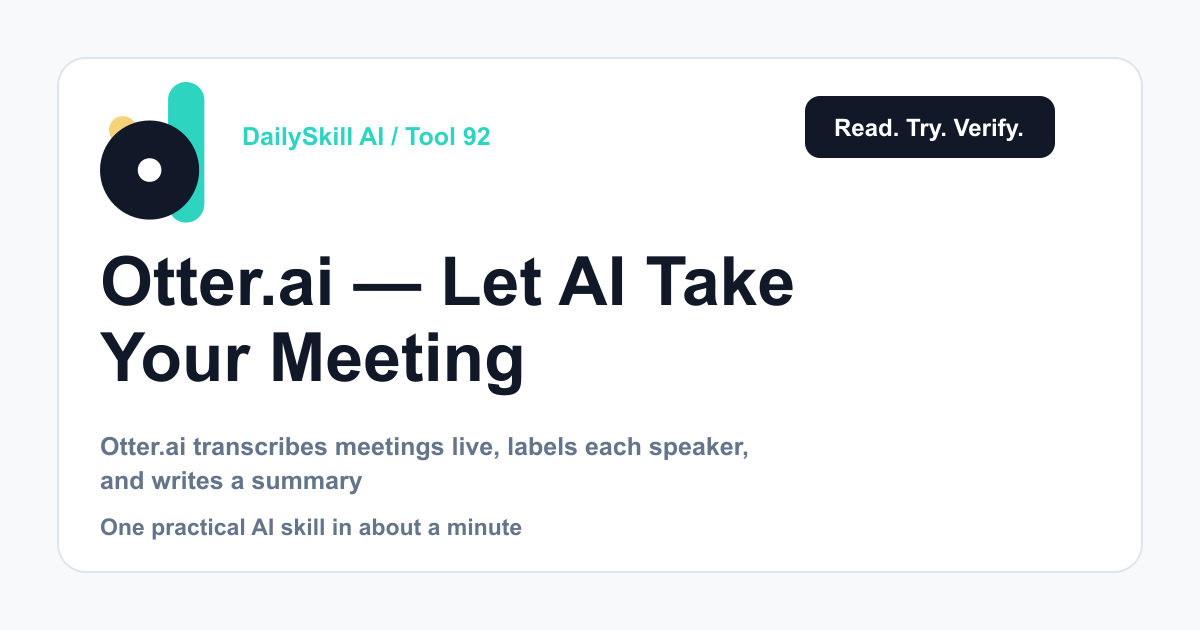 Otter.ai — Let AI Take Your Meeting Notes While You Actually Pay Attention